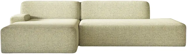 Umi modular sofa 255x140x65 cm light green ottoman corner left, by Feum Studio, FEUM - DIMENSION