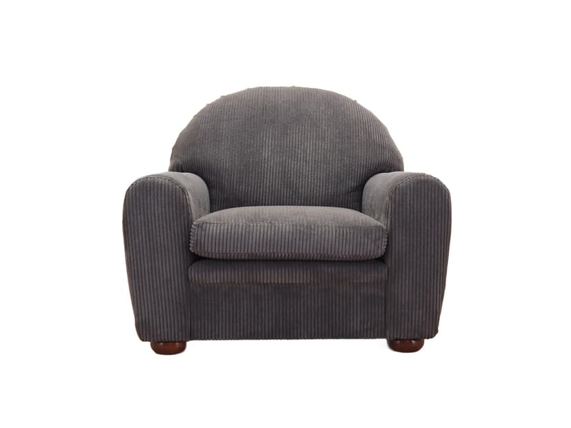 Armchair, grey velvet, wood, Italy, 1970s.