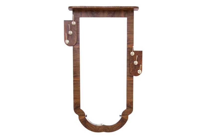 Garderoba Art Deco, orzech brązowy, Polska, lata 50.