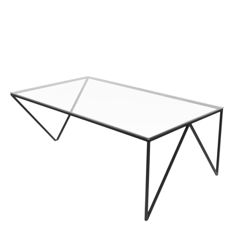 Stolik kawowy stalowy szklany oblat Object037, NG Design