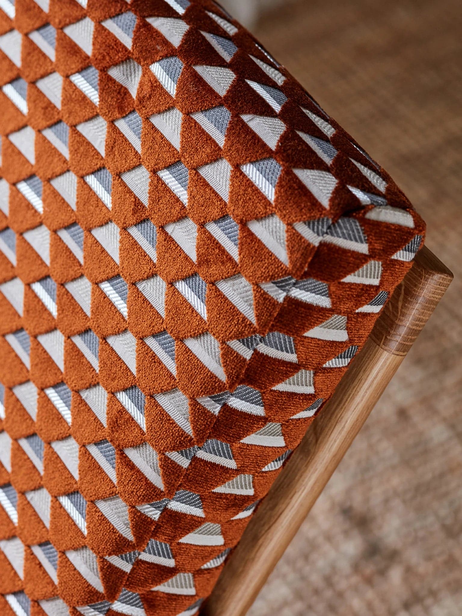 Fotel Stefan, Uroko Roux Casamance, czerwony, dąb, 366 Concept - 64362