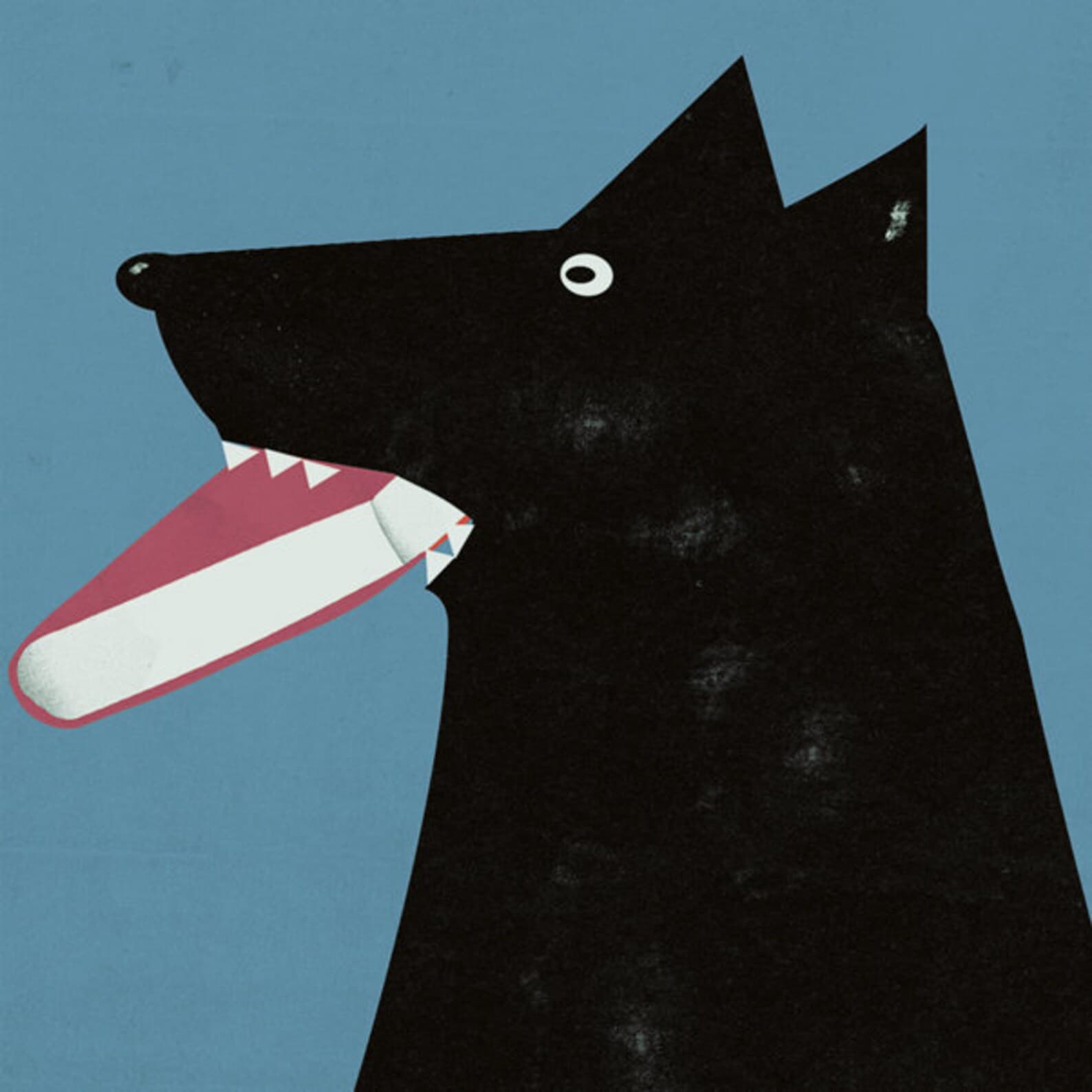 Plakat PIES JE KSIĄŻKĘ, 30x30 cm, aut. J. Zasada, Jakub Zasada