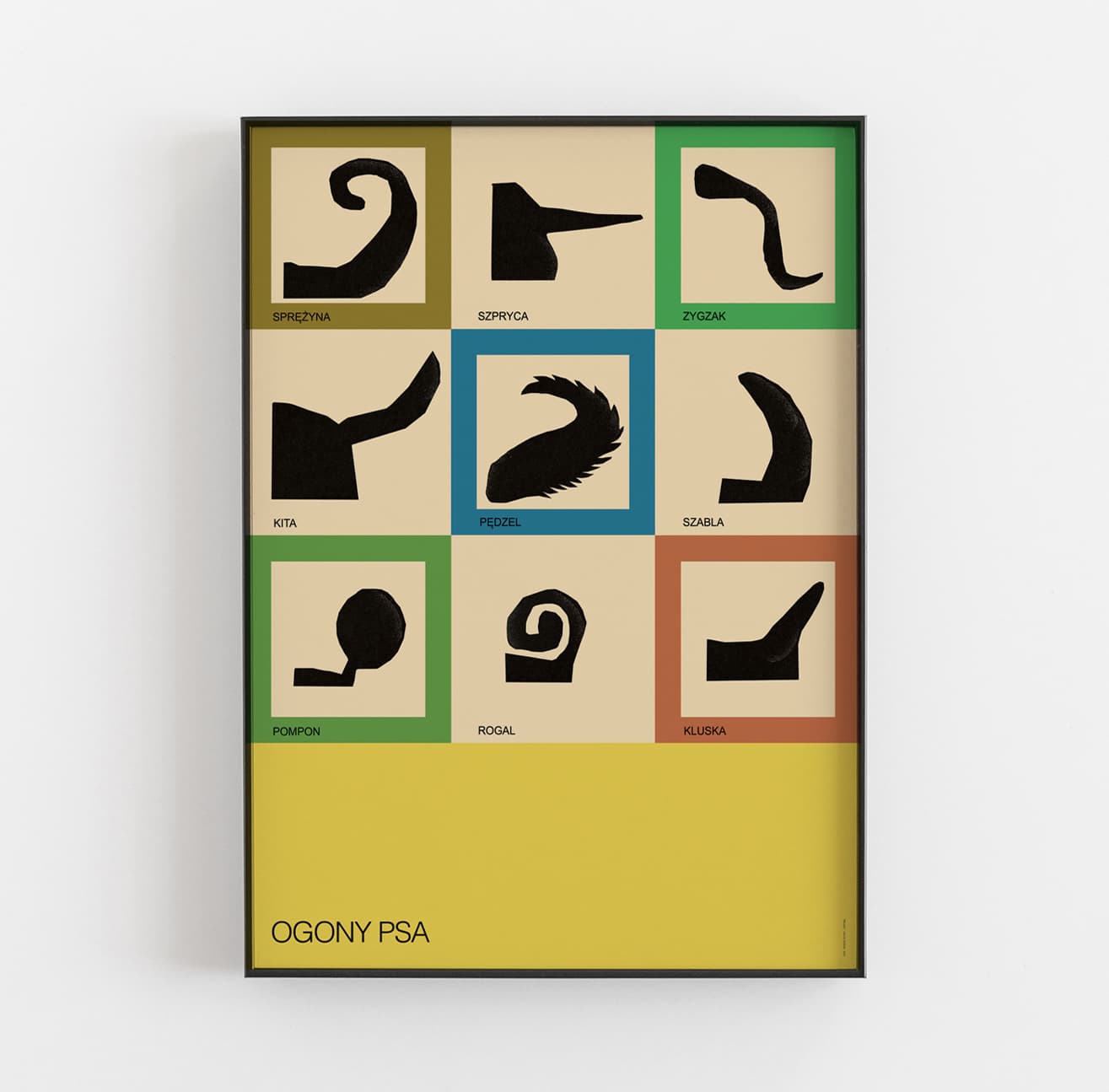 Plakat Ogony psa. Typologia, 50x70 cm, aut. J. Zasada, Jakub Zasada - 67665