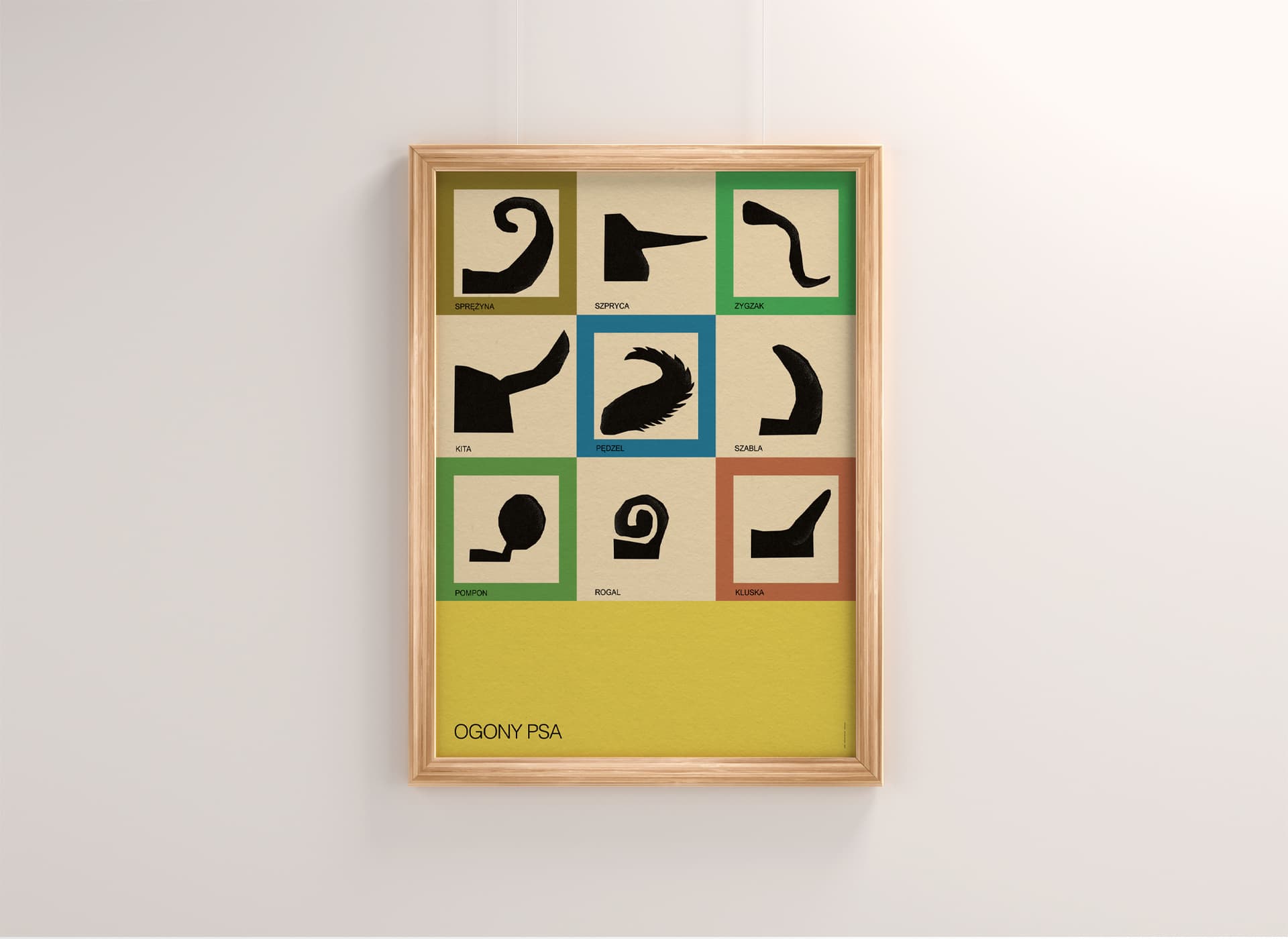 Plakat Ogony psa. Typologia, 50x70 cm, aut. J. Zasada, Jakub Zasada - 67663