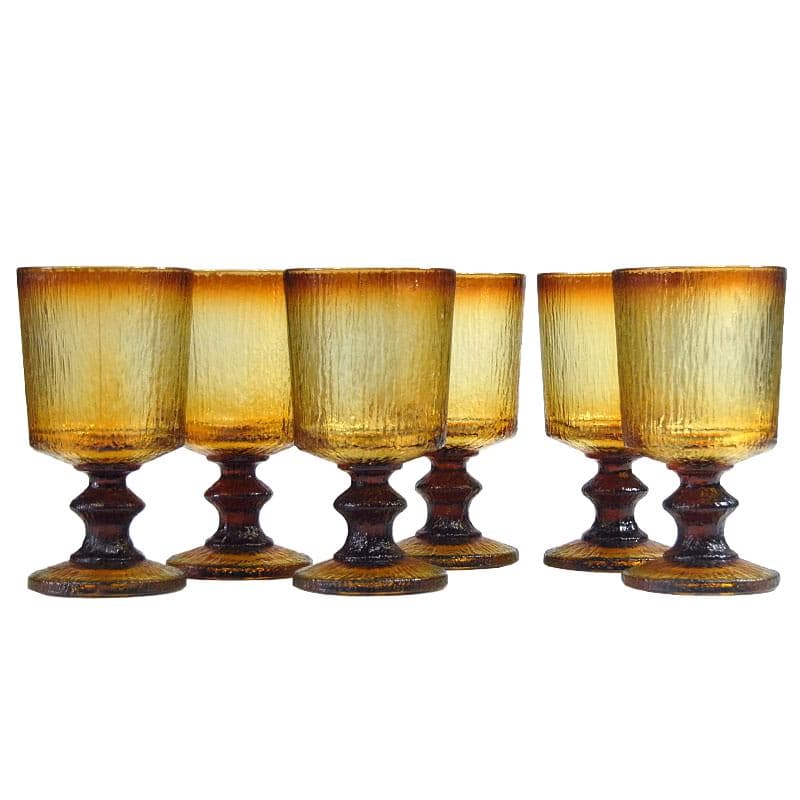 Miodowe kieliszki do wina, Ravenhead, Wielka Brytania, lata 70.