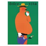 Dolce vita, opalony działkowiec z konewką