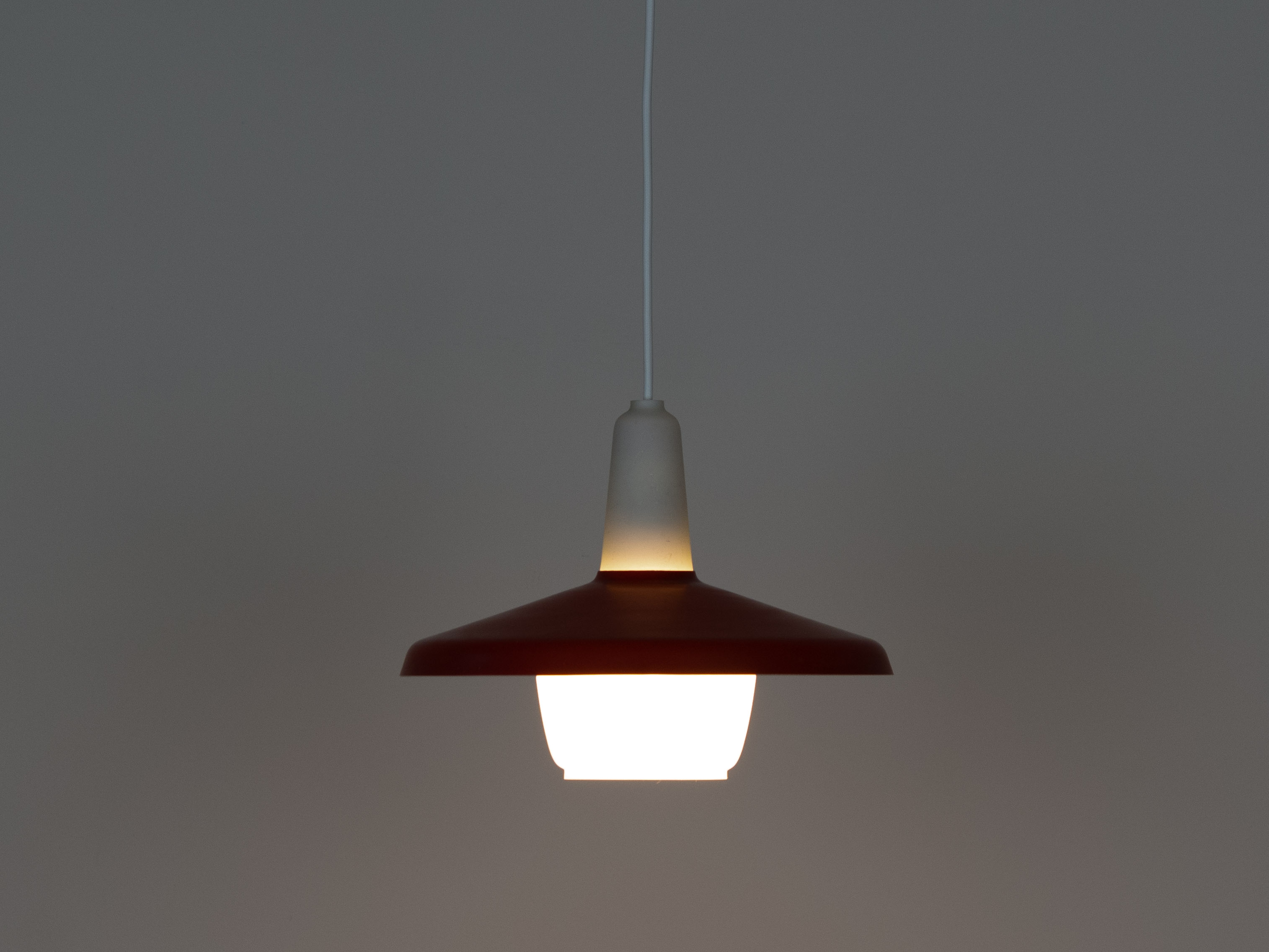 Copper Aluminum Pendant Lamp, by B. Nordsted for Lyskaer, Denmark