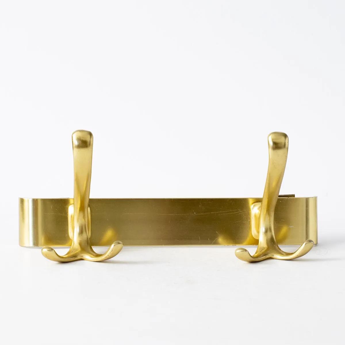 Wall-mounted coat rack, gold aluminum, Western Europe, 1960s - Wall ...