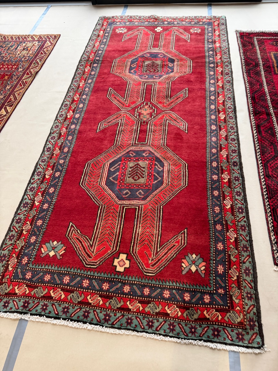 Runner Hamadan, red wool, Iran - Runners