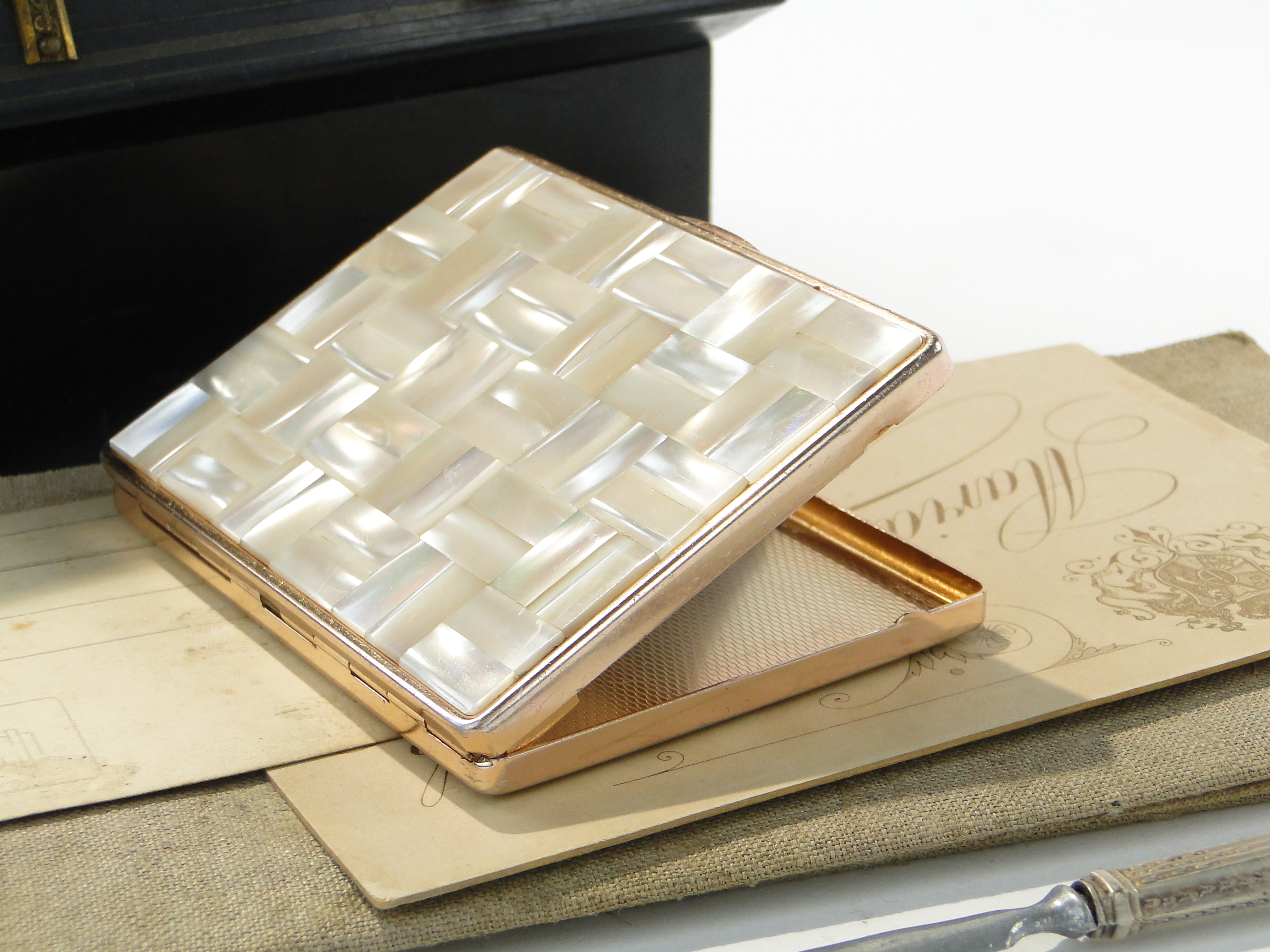 vintage mother of pearl cigarette case holder Antique Mother of Pearl Cigarette - Smoking Accessories Mother of Pearl 100S Super