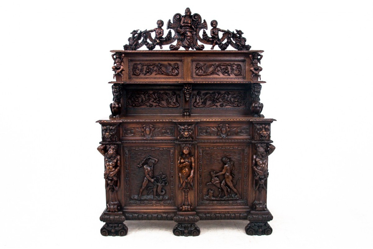Kredens renesansowy, orzech, Francja, ok. 1790 - Szafki - yestersen