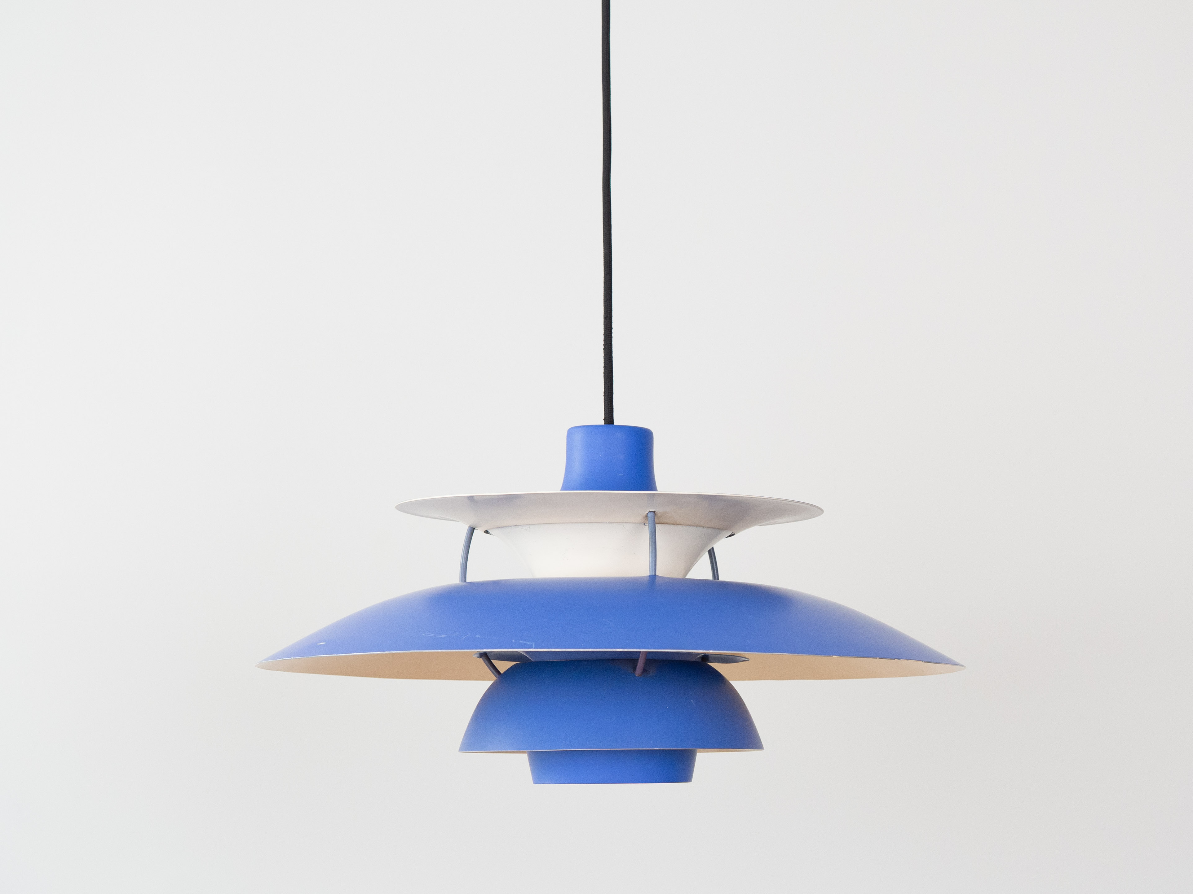 Red Aluminum PH 5 Pendant Lamp, by P. Henningsen for Louis Poulsen