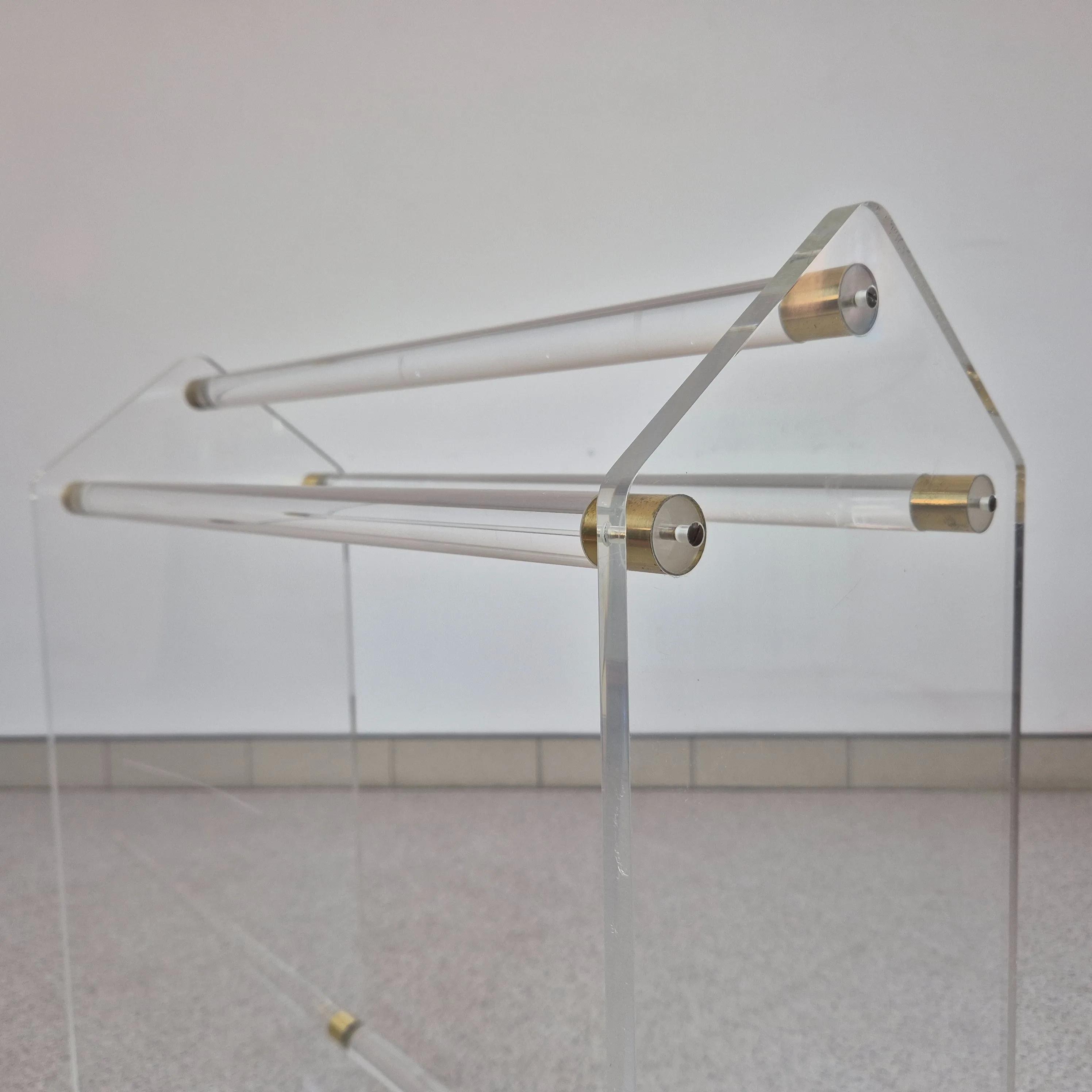Towel rack, transparent plexiglass, France, Towel Racks